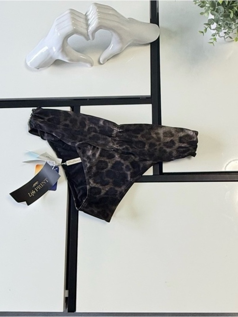 Cia.Marítima "Life Print" Leopard Print Bikini Bottoms - Size Large - NWT